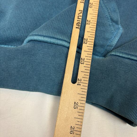 Velour Garments Blue Hoodie Men's XS Organic Cotton Minimalist - Picture 5 of 8